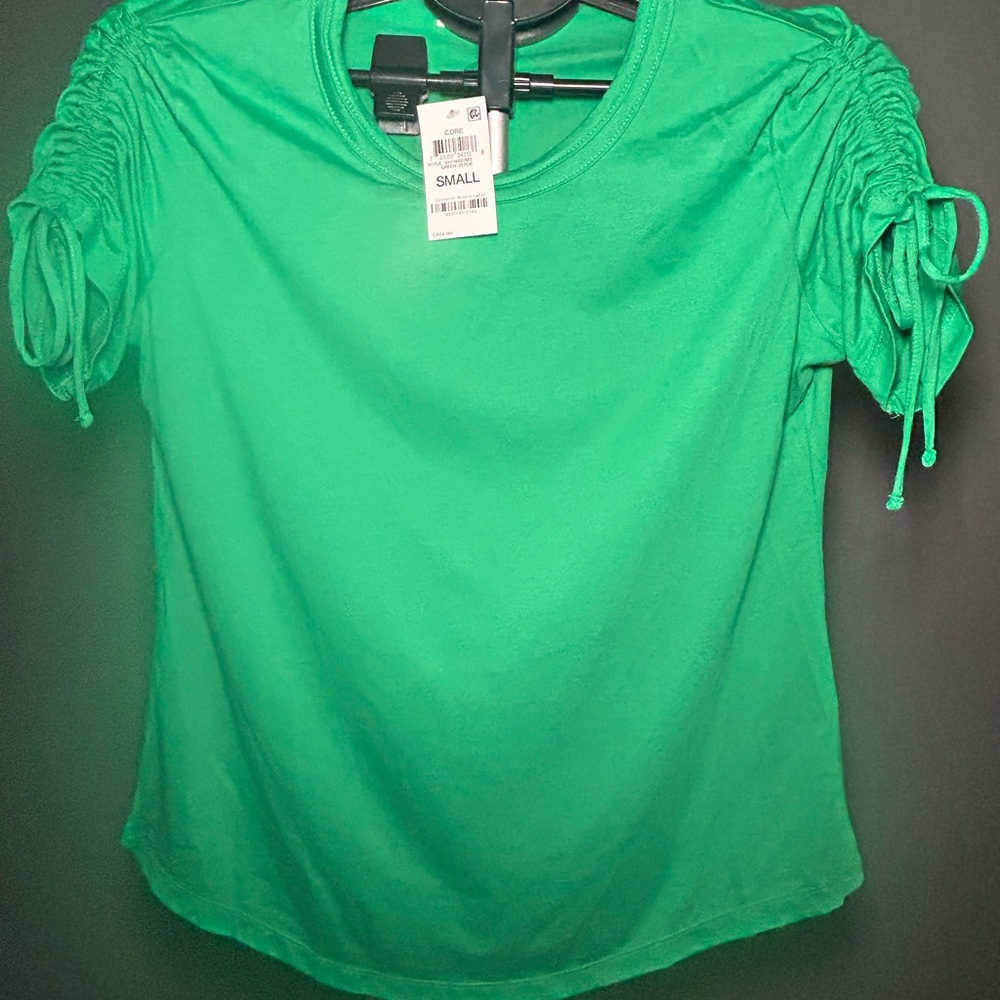 Karen Scott Vibrant Green Short Sleeve Top